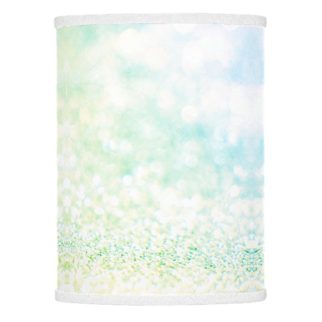 Elegant light blue glitter lamp shade (Front)