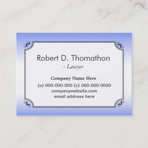 Elegant light blue informative profile card business card