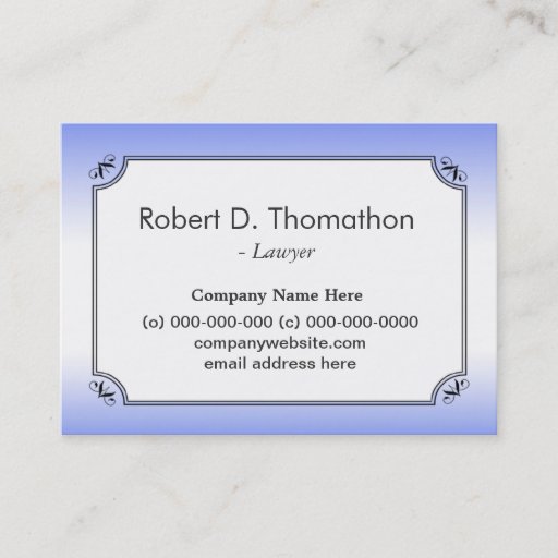 Customizable Elegant light blue informative profile card business card