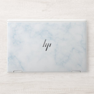 Elegant light blue marble HP laptop skin
