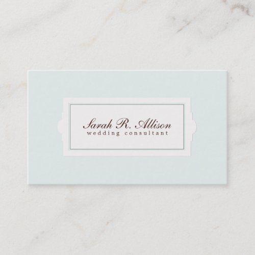 Elegant Wedding Consultant Plaque Business Card