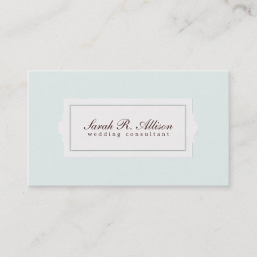 Customizable Elegant Wedding Consultant Plaque Business Card