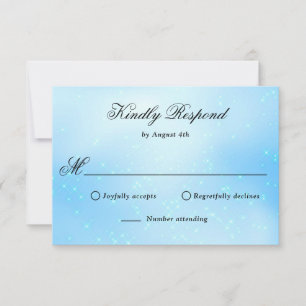 Elegant Light Blue RSVP Card