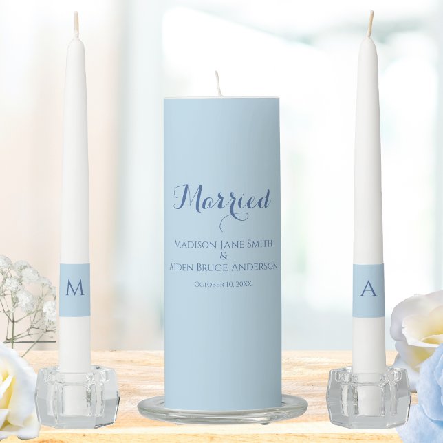 Elegant Light Blue Unity Wedding Candles (Creator Uploaded)