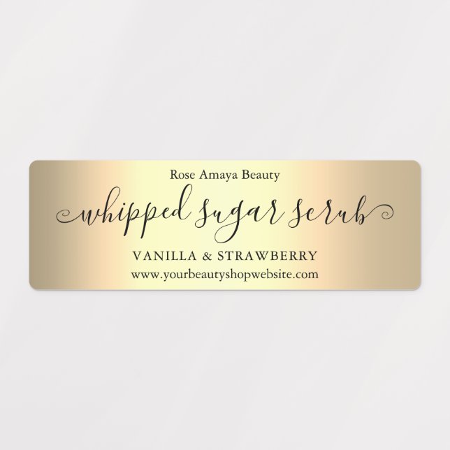 Elegant Light Gold Gradient Labels (Design 1)