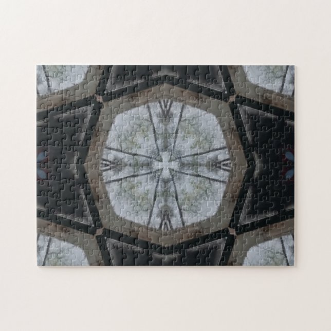 Elegant Light Gray Cross Puzzle (Horizontal)