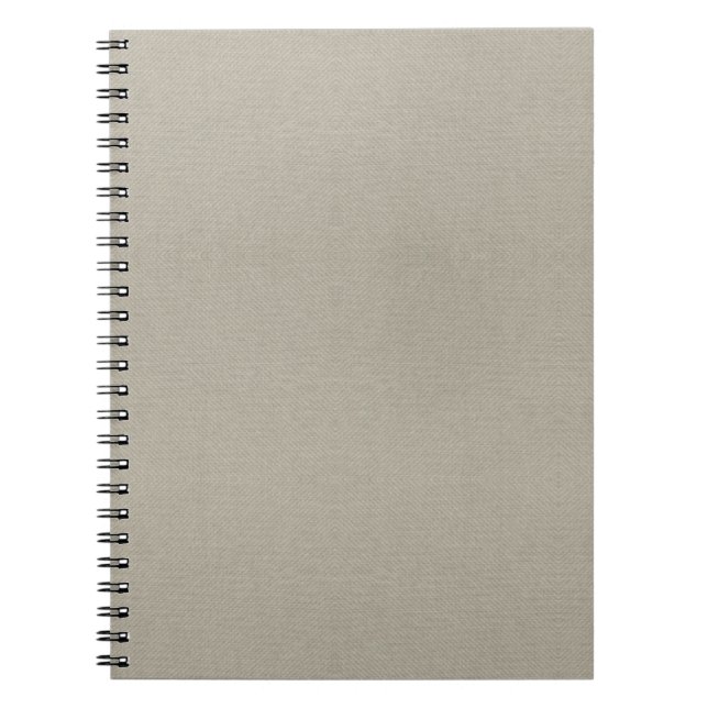 Elegant Light Gray Texture Spiral Photo Notebook (Front)