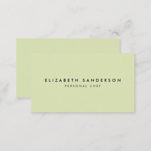 Elegant Light Green Luxury Minimal QR CODE Business Card