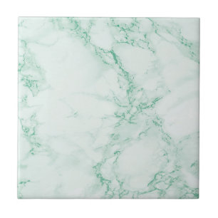 Elegant light green marble print ceramic tile