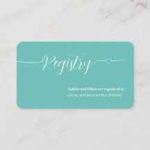 Elegant Light Green Wedding Shower Gift Registry