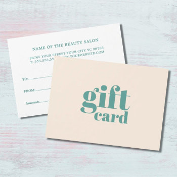 Elegant Light Pastel Beauty Gift Card by pro_business_card at Zazzle