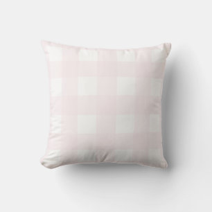 Elegant Light Pastel Pink Buffalo Check. Throw Pillow