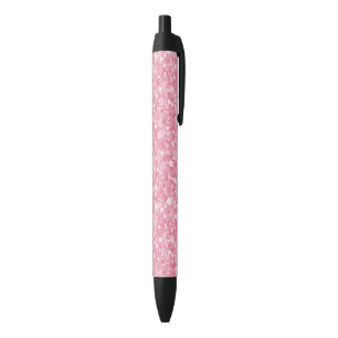 Elegant Light Pink And White Glitter Pattern Pen