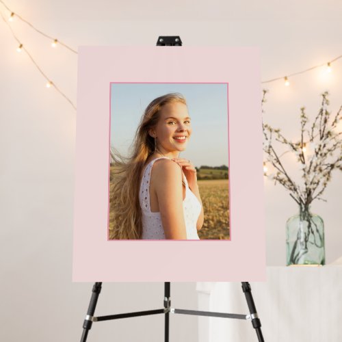 Elegant Light Pink Bat Mitzvah Photo Sign in Board
