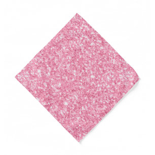 Elegant Light Pink Faux Glitter & Sparkles Bandana