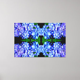 Elegant light purple blue magenta floral hydrangea canvas print
