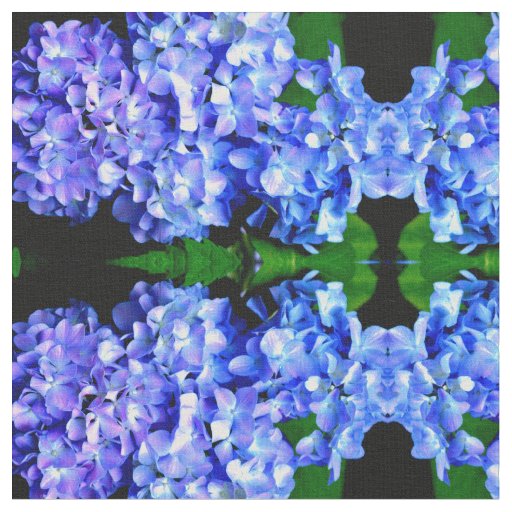 Elegant light purple blue magenta floral hydrangea fabric