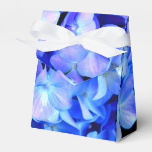 Elegant light purple blue magenta floral hydrangea favor boxes