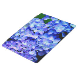 Elegant light purple blue magenta floral hydrangea iPad smart cover