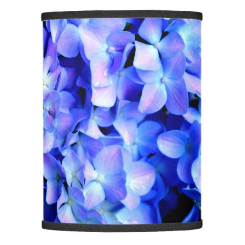 Elegant light purple blue magenta floral hydrangea lamp shade