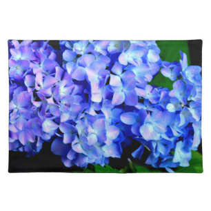 Elegant light purple blue magenta floral hydrangea placemat