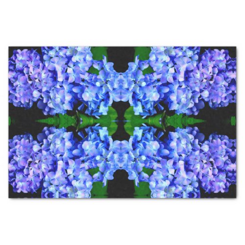 Elegant light purple blue magenta floral hydrangea tissue paper