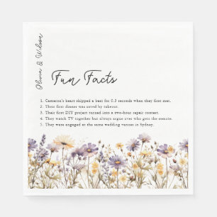 Elegant Light Purple Floral Wedding Napkins