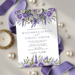 Elegant Light Purple Lavender Roses Floral Wedding Invitation<br><div class="desc">This elegant watercolor floral design features white and purple roses paired with soft lavender blooms and lush greenery,  creating a timeless and romantic look. The soft watercolor florals bring a touch of sophistication to any wedding theme — from classic and elegant to rustic garden or modern romantic.</div>