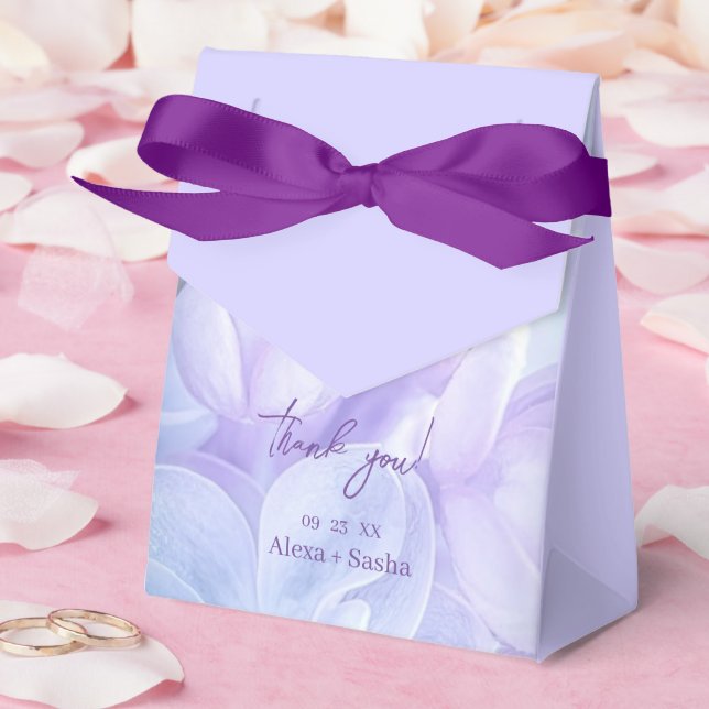 Elegant Light Purple Lilac Flowers Wedding Favor Boxes (Wedding)