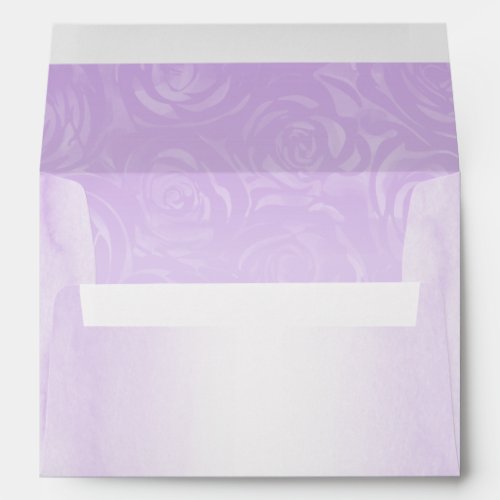 Elegant Light Purple Roses Return Address Envelope