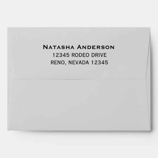 Elegant Light Silver Gray Envelope (Back (Top Flap))