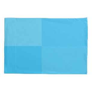 Elegant Light Sky Blue Pastel Minimalist Squares Pillow Case