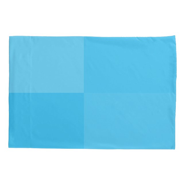 Elegant Light Sky Blue Pastel Minimalist Squares Pillow Case (Back)