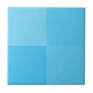 Elegant Light Sky Blue Squares Minimalist Ceramic Tile