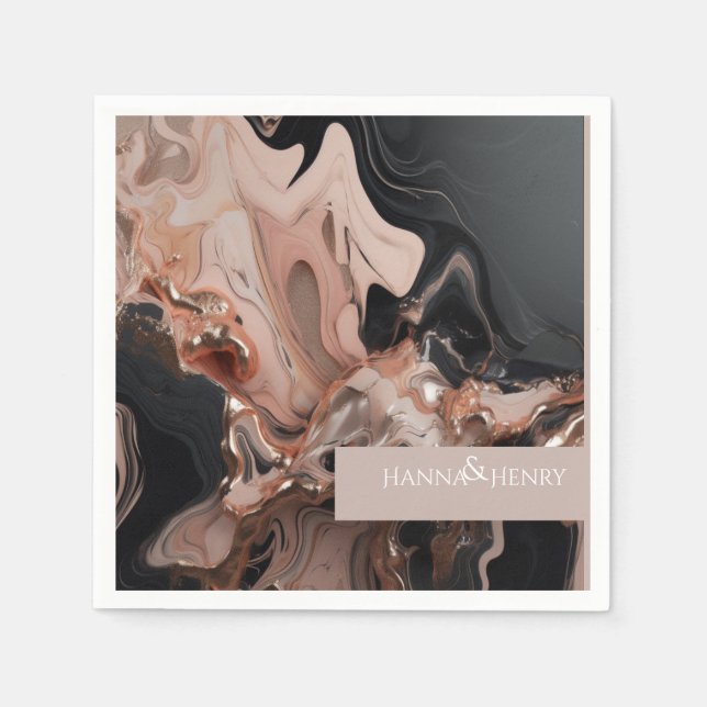 Elegant light taupe Marble texture invitation Napkins (Front)