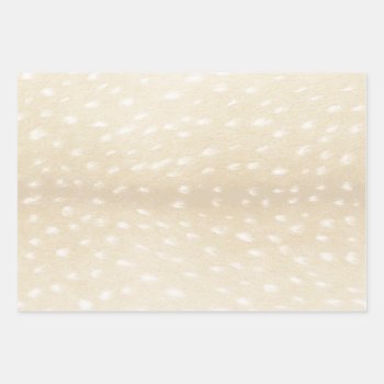 Elegant Light Taupe Spotted Deer Fawn Hide Print Wrapping Paper Sheets by GrudaHomeDecor at Zazzle