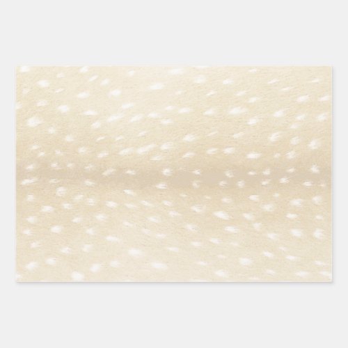 Elegant Light Taupe Spotted Deer Fawn Hide Print Wrapping Paper Sheets