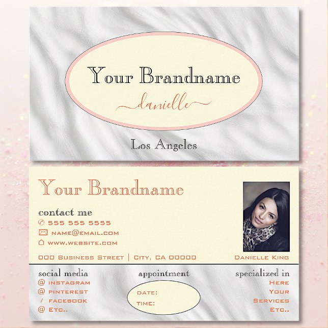 Elegant Light Yellow Gray Marble Texture Print Business Card (Creator Uploaded)