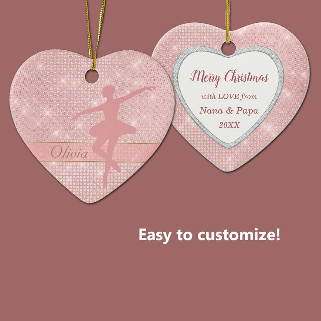 Elegant Lights Pink Ballerina Ceramic Ornament (Creator Uploaded)