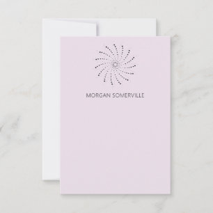 Elegant Lilac Abstract Flower Modern Note Card