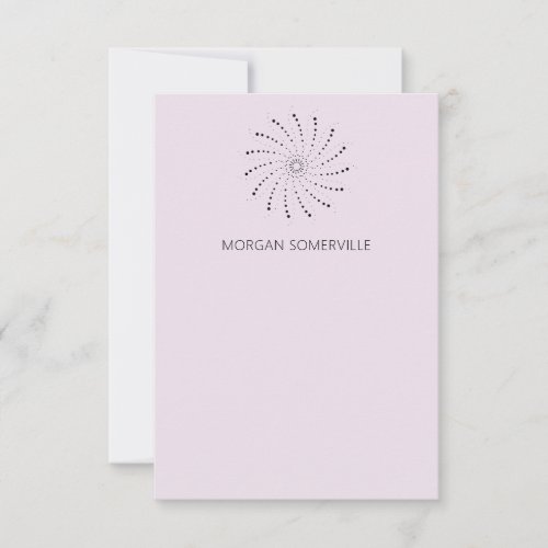 Elegant Lilac Abstract Flower Modern Note Card