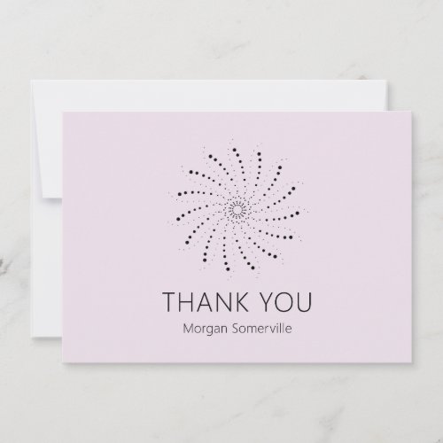 Elegant Lilac Abstract Flower Modern Thank You Card