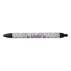 Elegant Lilac and Sage personalized floral Pen
