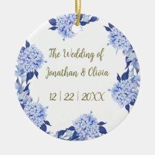 Elegant Lilac Bouquet Ceramic Ornament