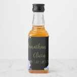 Elegant Lilac Bouquet Liquor Bottle Label