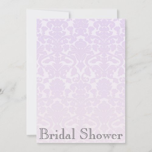 Elegant Lilac Damask Bridal Shower Invitation