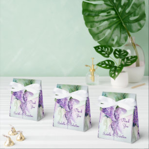 Elegant Lilac Flowers Wedding Favor Boxes