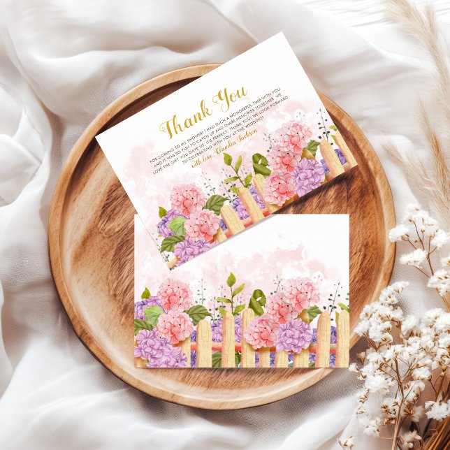 Elegant Lilac Garden Floral Fresh Bridal Shower Thank You Card (Creator Uploaded)