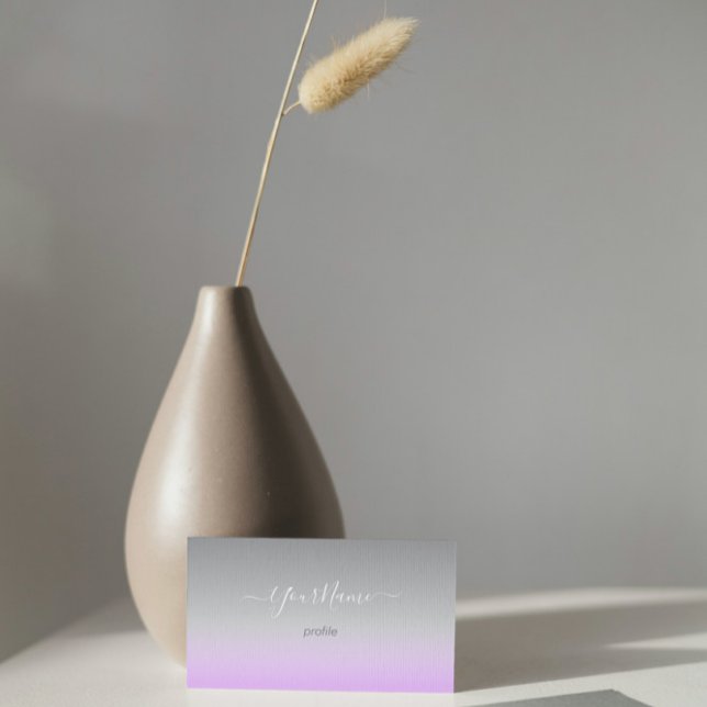elegant lilac-gray  ombré business card (Creator Uploaded)