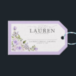 Elegant Lilac Lavender Bridal Shower No Wrap Gift Tags<br><div class="desc">Invite your guests to spoil you on your special day with these stunning Elegant Lilac Lavender Floral Bridal Shower No Wrap Gift Tags! Featuring pretty rose watercolor florals and a pastel lilac lavender color theme, these tags are sure to give any gift that luxurious touch. Incorporating hand written calligraphy, as...</div>